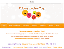 Tablet Screenshot of calgarylaughteryoga.com